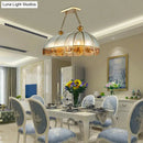 Gold dome frosted glass chandelier dining room 110v-120v pendant light