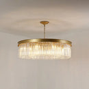 Gold dual purpose crystal ceiling lamp bedroom pendant light