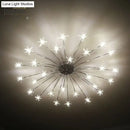 Gold floral led flowers chandeliers with crystals for dining room