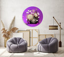 Gold Flowers Printed Mirror Acrylic Circles