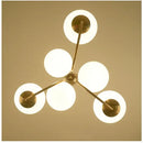 Gold frosted glass ball led pendant chandelier for kitchen lighting