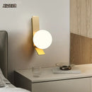 Gold glass ball nordic wall lamp for living room bedside study balcony