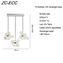 Gold glass bubble led chandelier dining room lighting