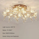 Gold glass flower chandelier ceiling lamp for living room
