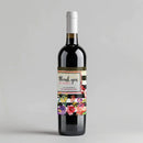 Gold Glitter Thank You Wine Label
