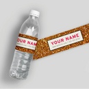 Gold Glitter Wedding Planner Water Bottle Labels