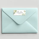 Gold Greenery Address Label