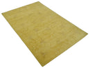 Gold Hand knotted contemporary 6x9 wool And Art Silk Area Rug