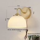 Gold iron led wall sconce with pull chain for hallway
