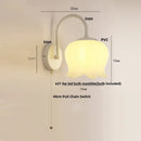 Gold iron led wall sconce with pull chain for hallway