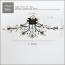 Gold leaf crystal ceiling chandelier led for living room