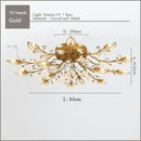 Gold leaf crystal ceiling chandelier led for living room