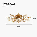 Gold leaf decorbites crystal ceiling chandelier for living room