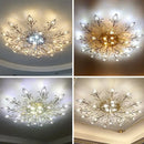 Gold leaf decorbites crystal ceiling chandelier for living room