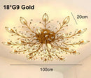 Gold leaf decorbites crystal ceiling chandelier for living room