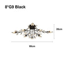 Gold leaf decorbites crystal ceiling chandelier for living room