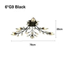 Gold leaf decorbites crystal ceiling chandelier for living room