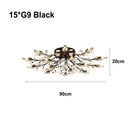 Gold leaf decorbites crystal ceiling chandelier for living room