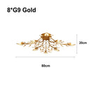 Gold leaf decorbites crystal ceiling chandelier for living room