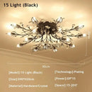 Gold leaf decorbites crystal ceiling chandelier living room light