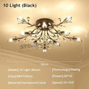 Gold leaf decorbites crystal ceiling chandelier living room light