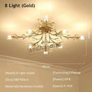 Gold leaf decorbites crystal ceiling chandelier living room light