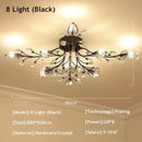 Gold leaf decorbites crystal ceiling chandelier living room light