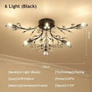 Gold leaf decorbites crystal ceiling chandelier living room light