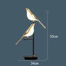 Gold led bird desk lamp for bedroom and living room