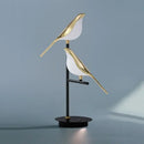 Gold led bird desk lamp for bedroom and living room