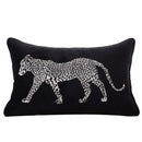 Gold leopard embroidered pillow cover set living room decor