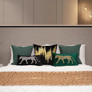 Gold leopard embroidered pillow cover set living room decor
