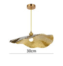 Gold lotus leaf pendant light for living room decor