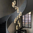 Gold lustre oval acrylic chandelier dining room pendant light
