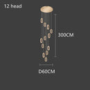 Gold lustre oval acrylic chandelier dining room pendant light