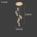 Gold lustre oval acrylic chandelier dining room pendant light