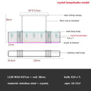 Gold lustre steel crystal pendant light dining room rectangular fixture