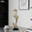Gold mermaid statue resin sculpture living room dolphin ornament
