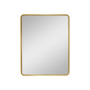 Gold Metal Framed Wall Mount or Recessed Bathroom Medicine Cabinet with Mirror