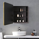 Gold Metal Framed Wall Mount or Recessed Bathroom Medicine Cabinet with Mirror
