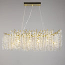 Gold money tree branch crystal chandelier for living room