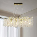 Gold money tree branch crystal chandelier for living room