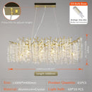 Gold money tree branch crystal chandelier for living room