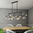 Gold nordic firefly led chandelier dining room glass pendant light