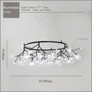 Gold nordic firefly led chandelier dining room glass pendant light