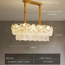 Gold pearl pendant chandelier – living room crystal leaf decor