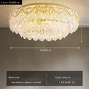 Gold pearl pendant chandelier – living room crystal leaf decor