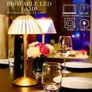 Gold pleated diamond touch sensor led table lamp bedroom light