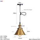 Gold retro edison fluted petal pendant lights for dining room