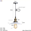 Gold retro edison fluted petal pendant lights for dining room